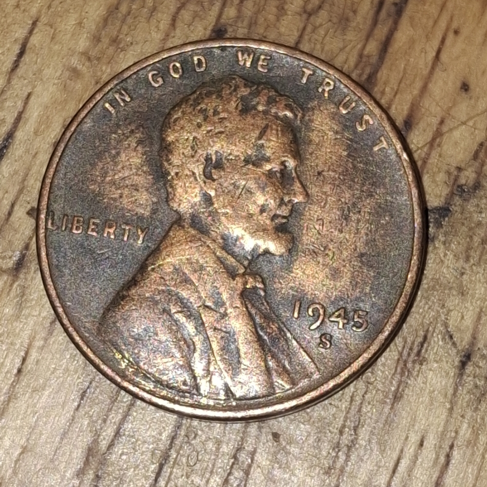1945 S Lincoln Wheat Penny